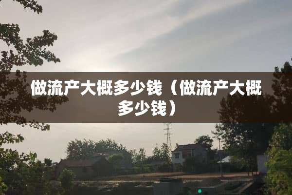 做流产大概多少钱（做流产大概多少钱）