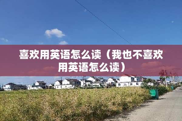 喜欢用英语怎么读（我也不喜欢用英语怎么读）