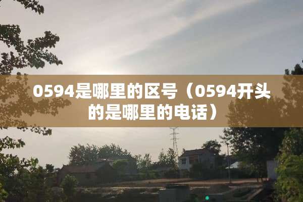 0594是哪里的区号（0594开头的是哪里的电话）