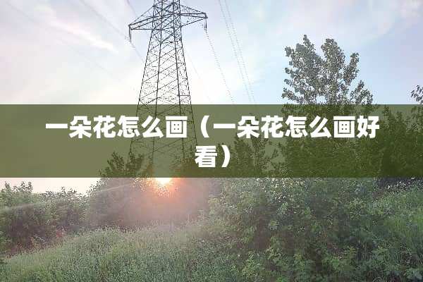 一朵花怎么画（一朵花怎么画好看）