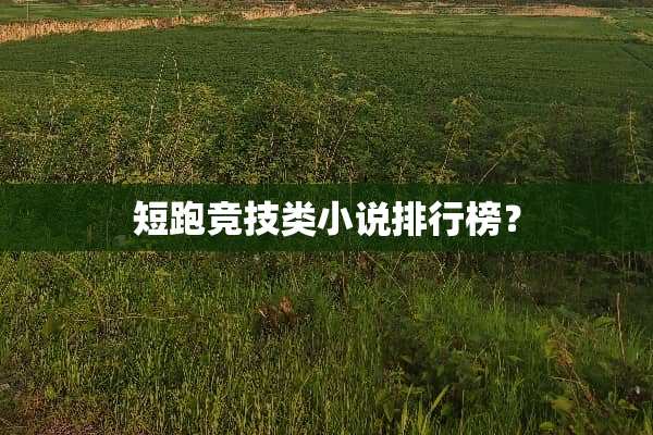 短跑竞技类小说排行榜？