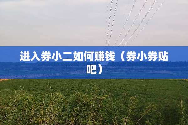 进入券小二如何赚钱（券小券贴吧）