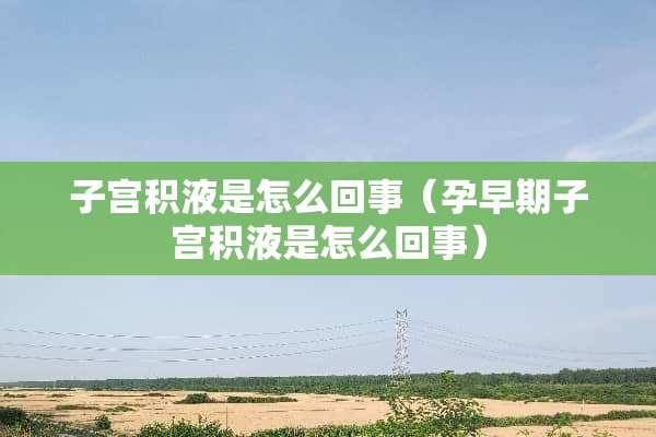 子宫积液是怎么回事（孕早期子宫积液是怎么回事）
