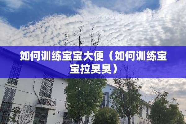 如何训练宝宝大便（如何训练宝宝拉臭臭）