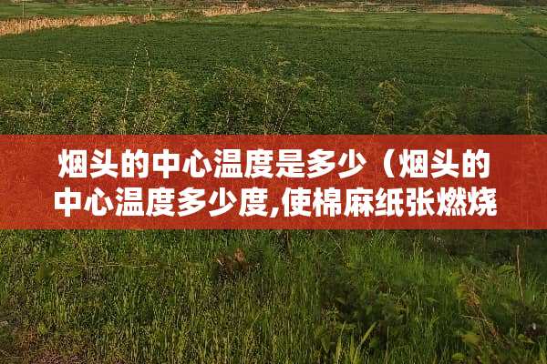 烟头的中心温度是多少（烟头的中心温度多少度,使棉麻纸张燃烧）
