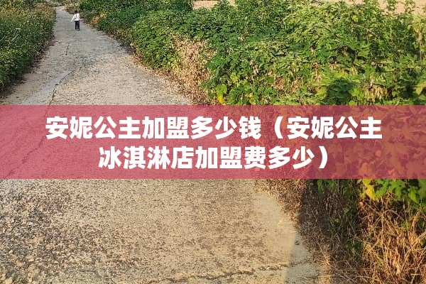 安妮公主加盟多少钱（安妮公主冰淇淋店加盟费多少）