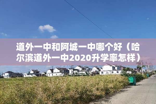 道外一中和阿城一中哪个好（哈尔滨道外一中2020升学率怎样）