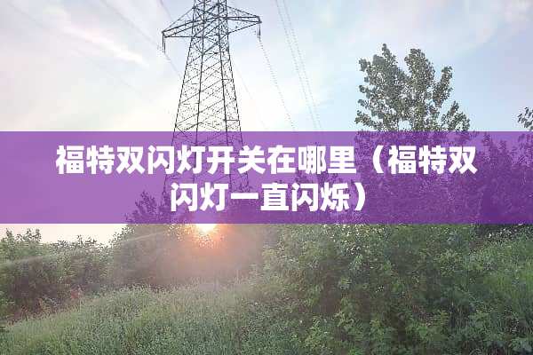 福特双闪灯开关在哪里（福特双闪灯一直闪烁）