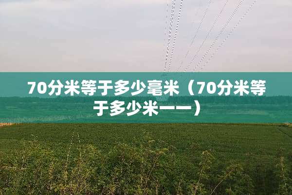 70分米等于多少毫米（70分米等于多少米一一）