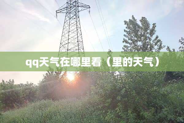 qq天气在哪里看（里的天气）
