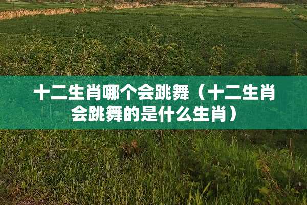 十二生肖哪个会跳舞（十二生肖会跳舞的是什么生肖）