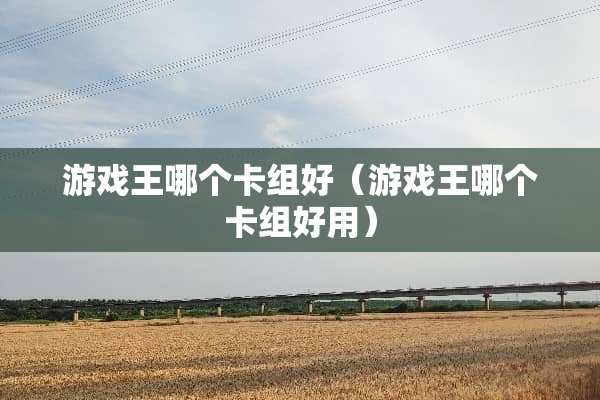 游戏王哪个卡组好（游戏王哪个卡组好用）