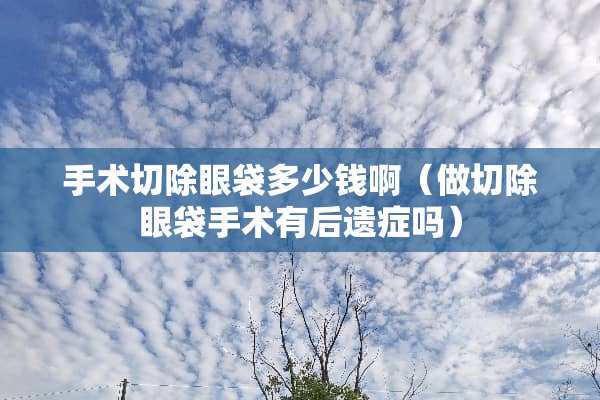 手术切除眼袋多少钱啊（做切除眼袋手术有后遗症吗）