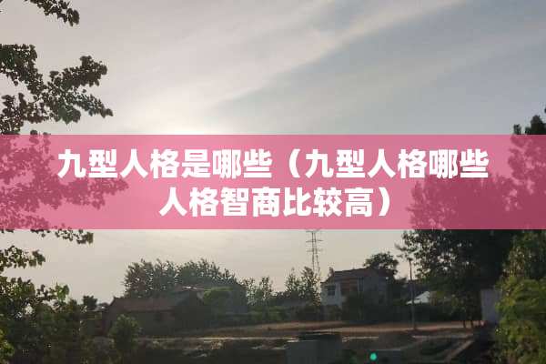 九型人格是哪些（九型人格哪些人格智商比较高）