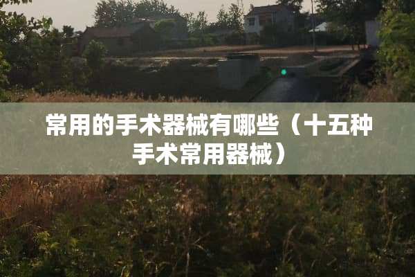 常用的手术器械有哪些（十五种手术常用器械）