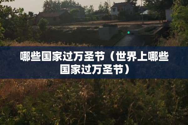 哪些国家过万圣节（世界上哪些国家过万圣节）
