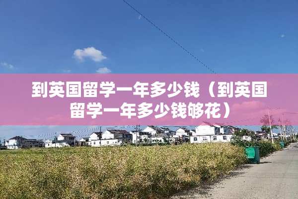 到英国留学一年多少钱（到英国留学一年多少钱够花）
