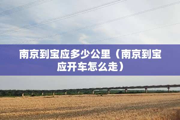 南京到宝应多少公里（南京到宝应开车怎么走）