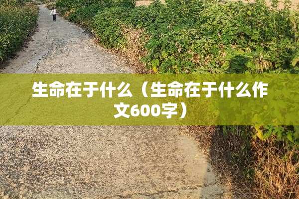 生命在于什么（生命在于什么作文600字）