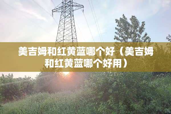 美吉姆和红黄蓝哪个好（美吉姆和红黄蓝哪个好用）