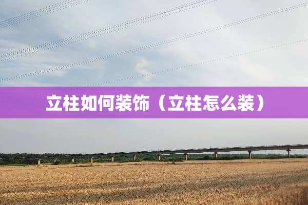 立柱如何装饰（立柱怎么装）