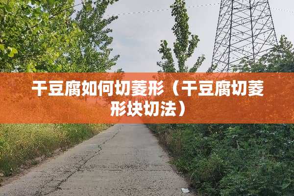 干豆腐如何切菱形（干豆腐切菱形块切法）