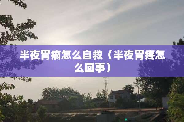 半夜胃痛怎么自救（半夜胃疼怎么回事）