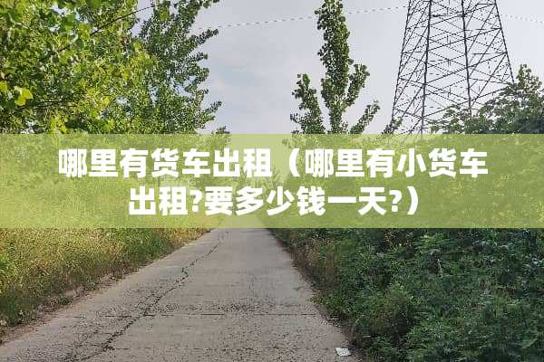 哪里有货车出租（哪里有小货车出租?要多少钱一天?）