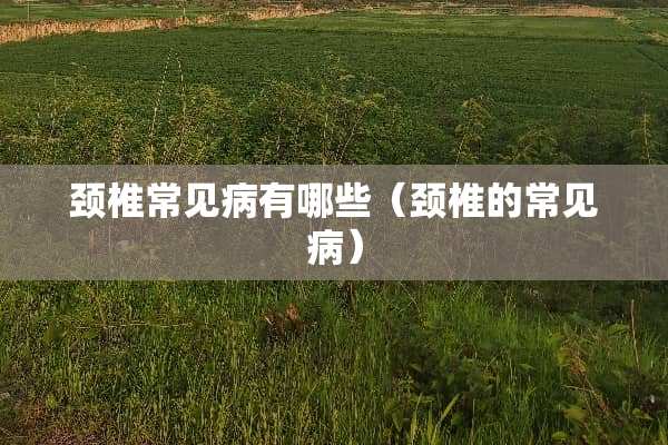 颈椎常见病有哪些（颈椎的常见病）
