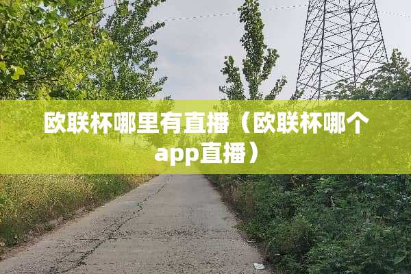 欧联杯哪里有直播（欧联杯哪个app直播）