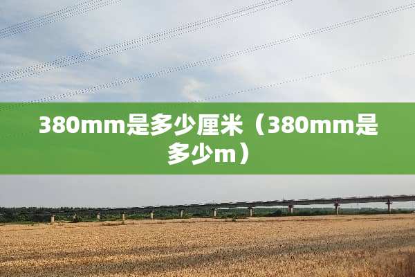 380mm是多少厘米（380mm是多少m）