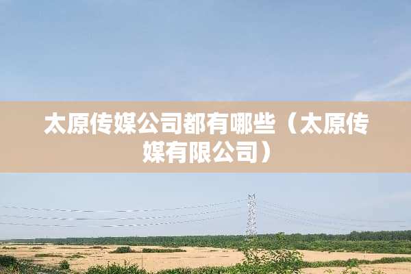 太原传媒公司都有哪些（太原传媒有限公司）