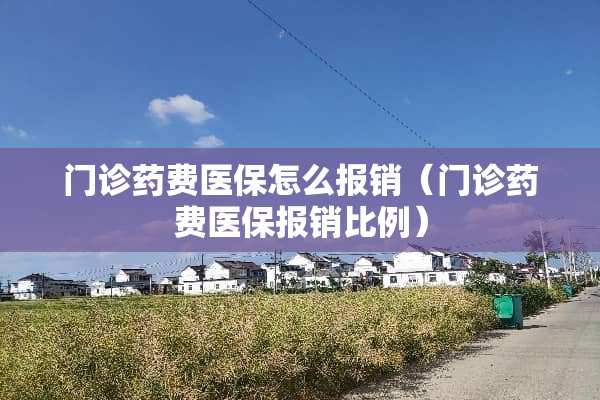 门诊药费医保怎么报销（门诊药费医保报销比例）