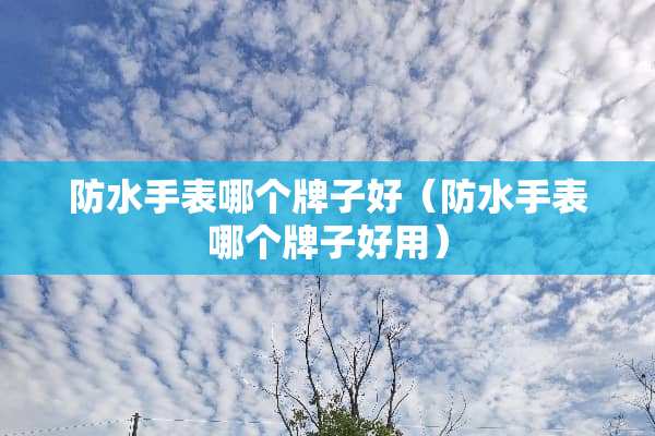 防水手表哪个牌子好（防水手表哪个牌子好用）
