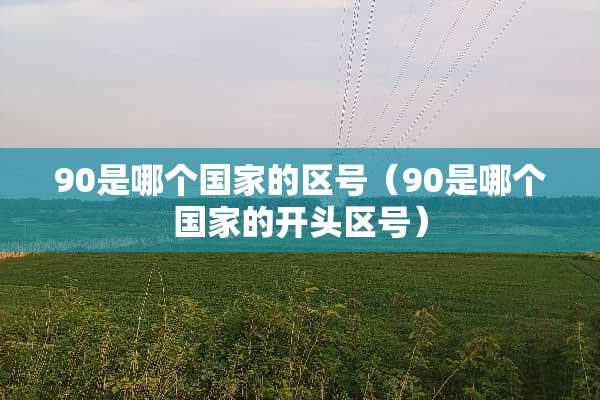 90是哪个国家的区号（90是哪个国家的开头区号）