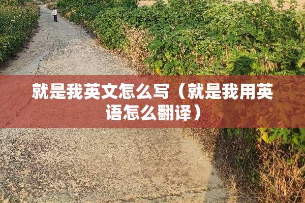就是我英文怎么写（就是我用英语怎么翻译）