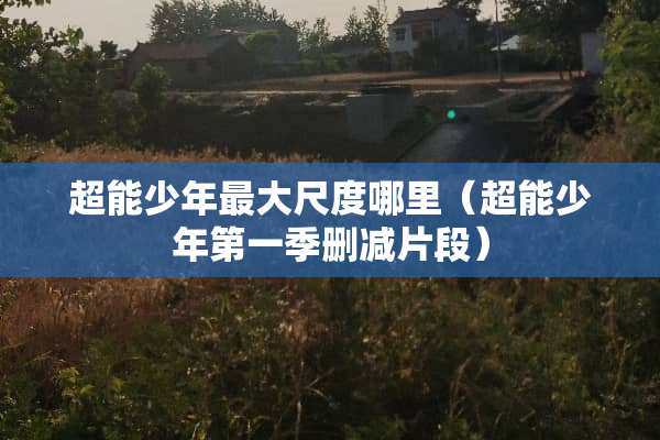 超能少年最大尺度哪里（超能少年第一季删减片段）