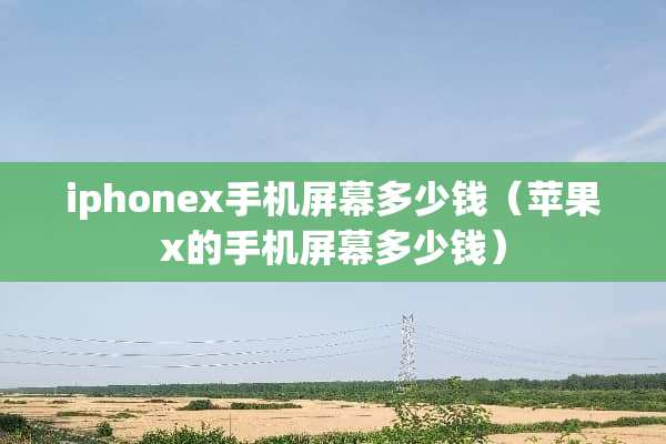 iphonex手机屏幕多少钱（苹果x的手机屏幕多少钱）