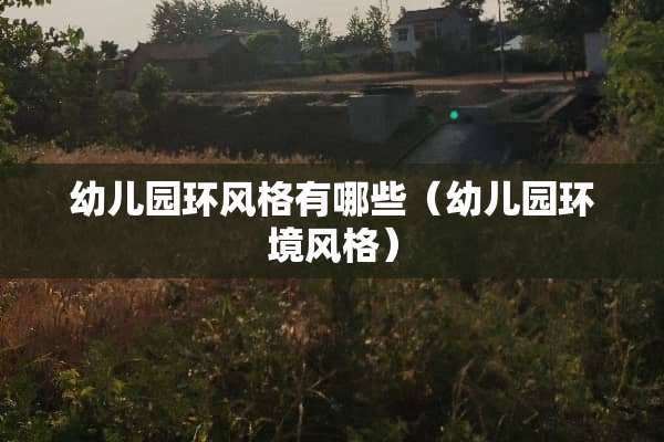 幼儿园环风格有哪些（幼儿园环境风格）