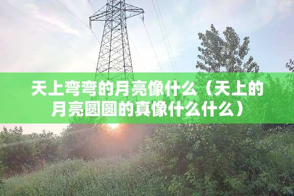 天上弯弯的月亮像什么（天上的月亮圆圆的真像什么什么）