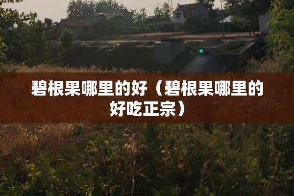 碧根果哪里的好（碧根果哪里的好吃正宗）