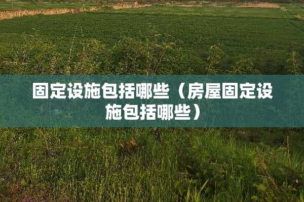 固定设施包括哪些（房屋固定设施包括哪些）
