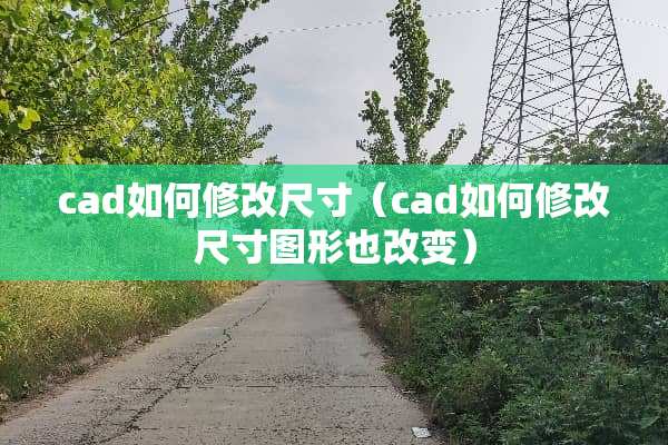 cad如何修改尺寸（cad如何修改尺寸图形也改变）