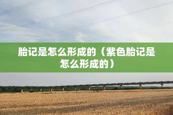 胎记是怎么形成的（紫色胎记是怎么形成的）