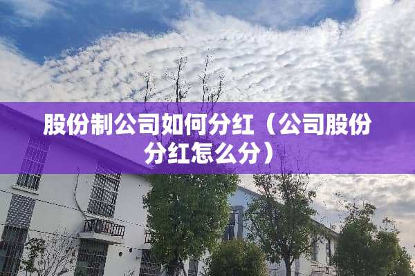 股份制公司如何分红（公司股份分红怎么分）