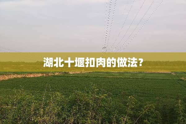湖北十堰扣肉的做法？