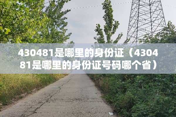 430481是哪里的身份证（430481是哪里的身份证号码哪个省）