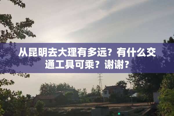 从昆明去大理有多远？有什么交通工具可乘？谢谢？