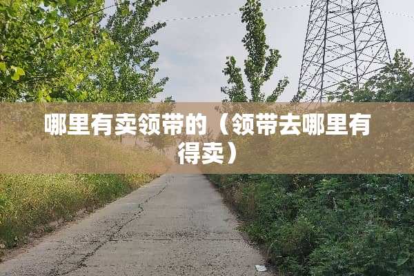 哪里有卖领带的（领带去哪里有得卖）