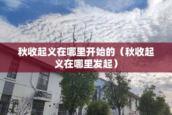 秋收起义在哪里开始的（秋收起义在哪里发起）